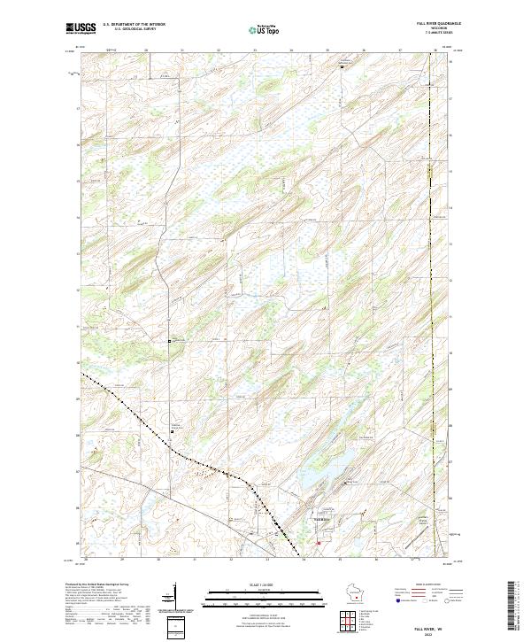 US Topo 7.5-minute map for Fall River WI