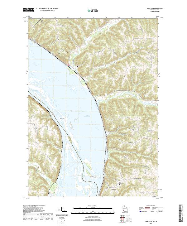 US Topo 7.5-minute map for Ferryville WIIA