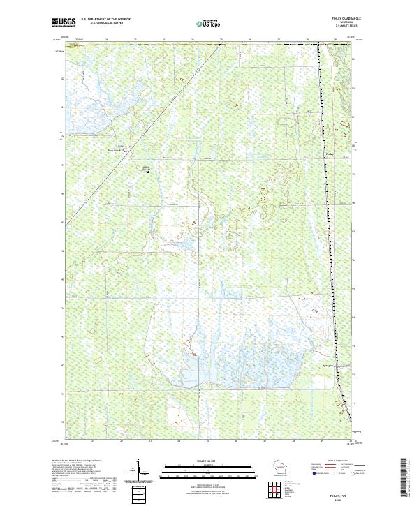 US Topo 7.5-minute map for Finley WI