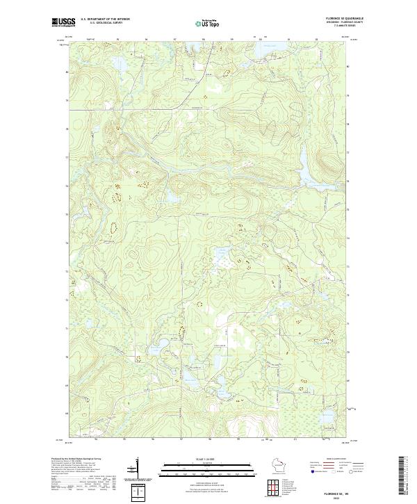 US Topo 7.5-minute map for Florence SE WI