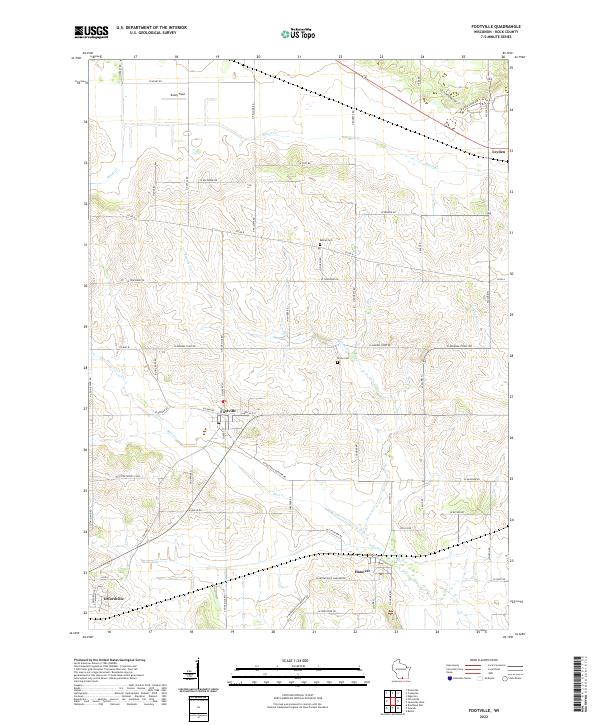 US Topo 7.5-minute map for Footville WI