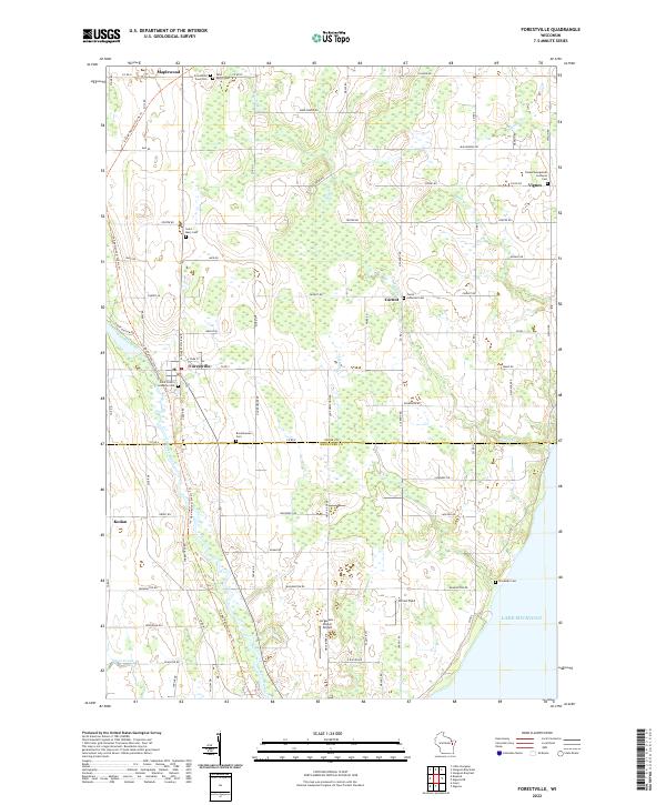 US Topo 7.5-minute map for Forestville WI