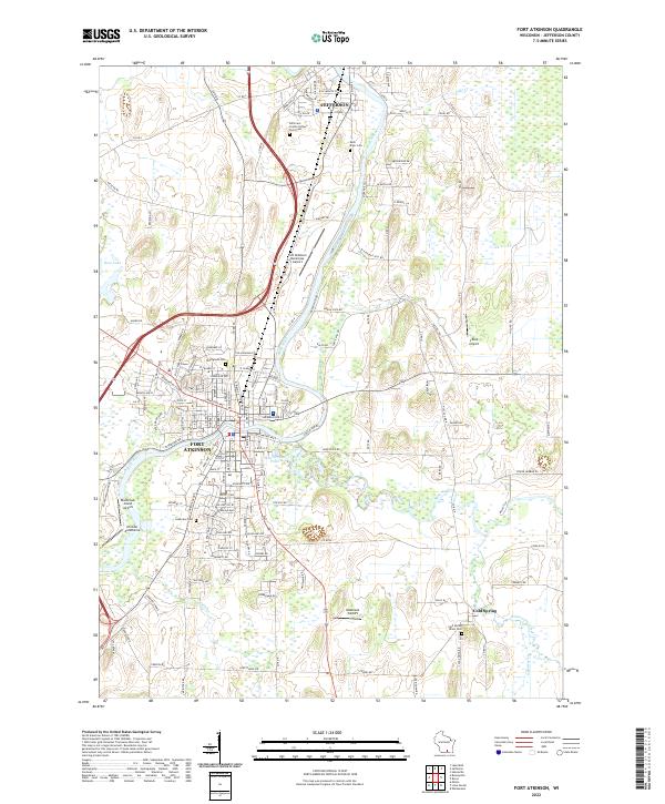 US Topo 7.5-minute map for Fort Atkinson WI