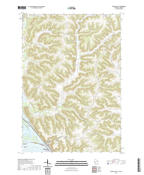 US Topo 7.5-minute map for Fountain City WIMN