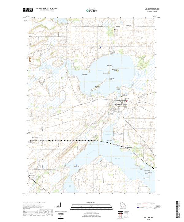 US Topo 7.5-minute map for Fox Lake WI