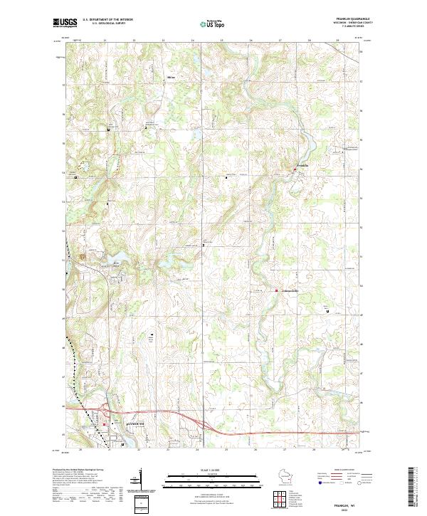 US Topo 7.5-minute map for Franklin WI