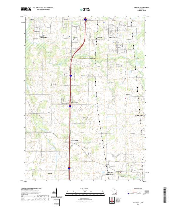 US Topo 7.5-minute map for Franksville WI