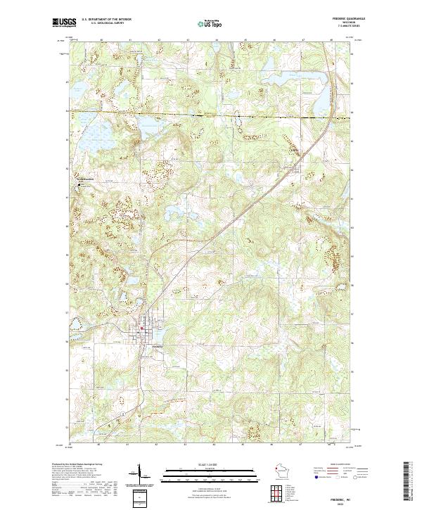 US Topo 7.5-minute map for Frederic WI