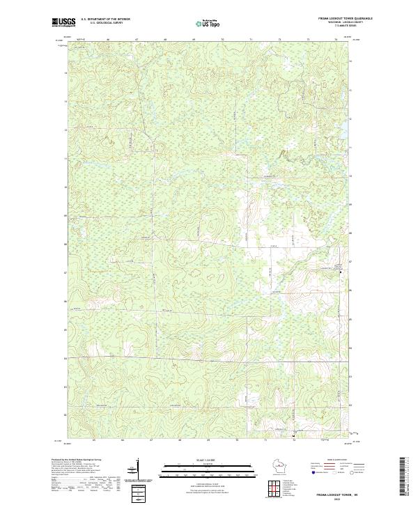 US Topo 7.5-minute map for Fromm Lookout Tower WI