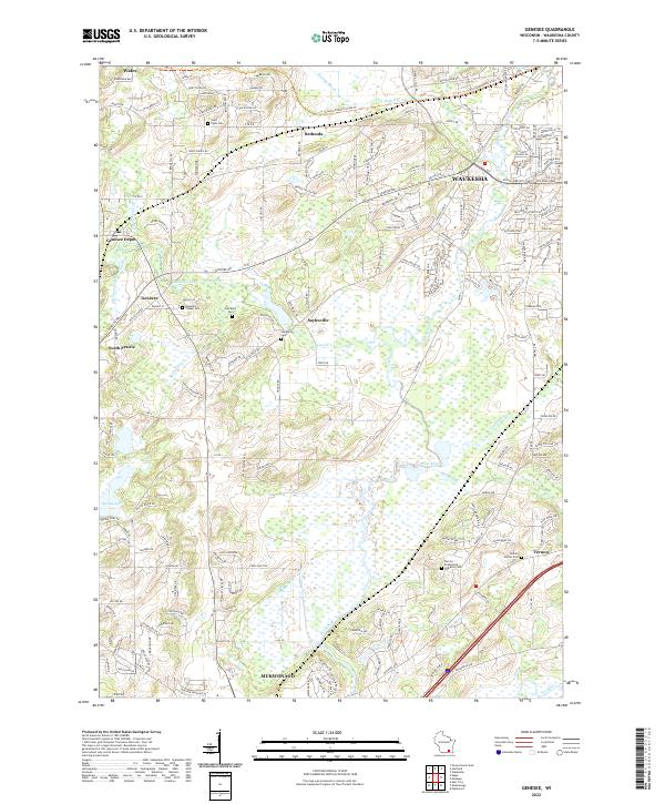 US Topo 7.5-minute map for Genesee WI