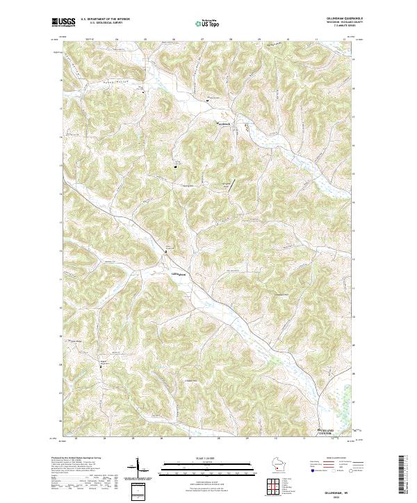 US Topo 7.5-minute map for Gillingham WI