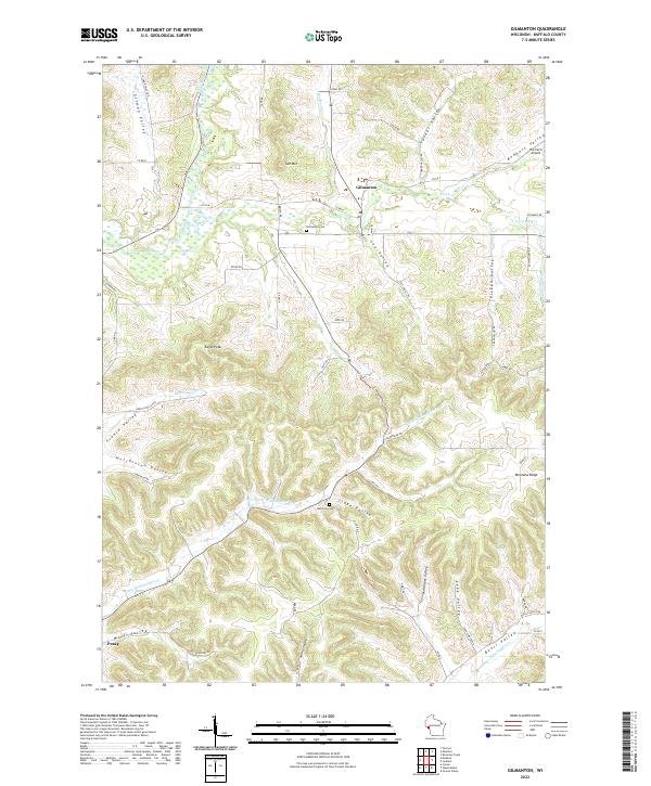 US Topo 7.5-minute map for Gilmanton WI