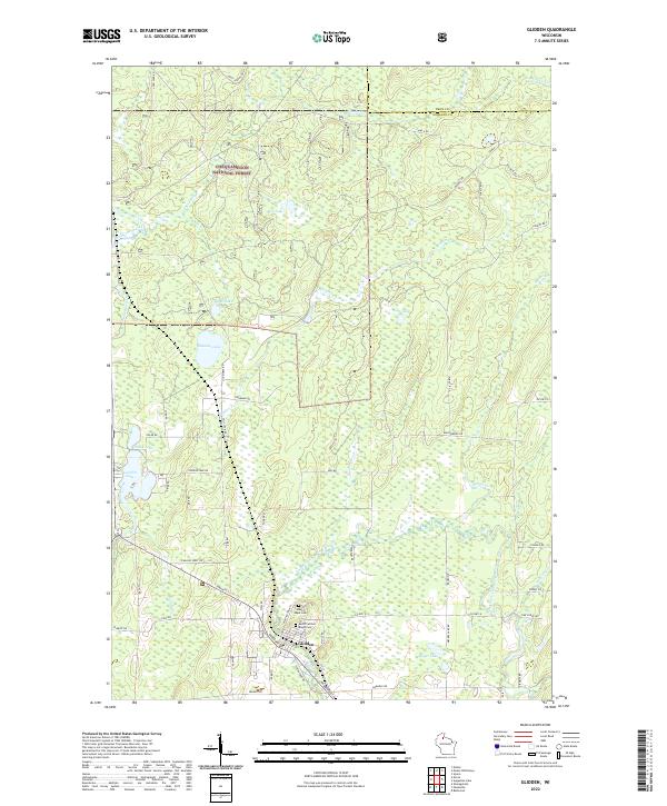 US Topo 7.5-minute map for Glidden WI