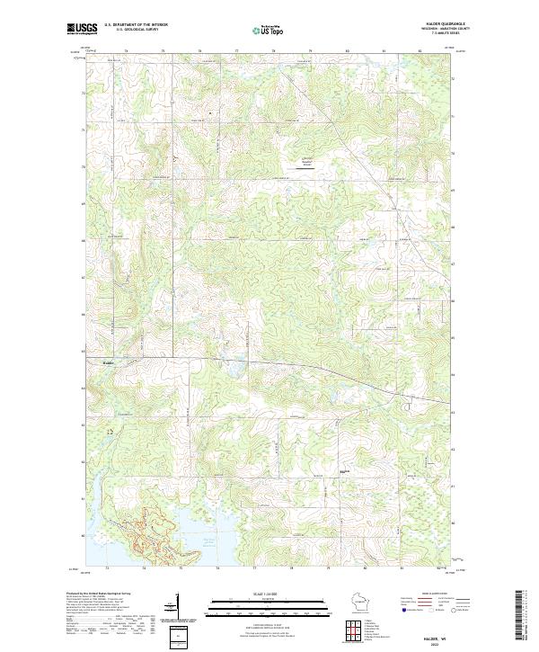 US Topo 7.5-minute map for Halder WI