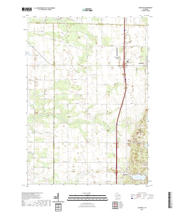 US Topo 7.5-minute map for Hancock WI