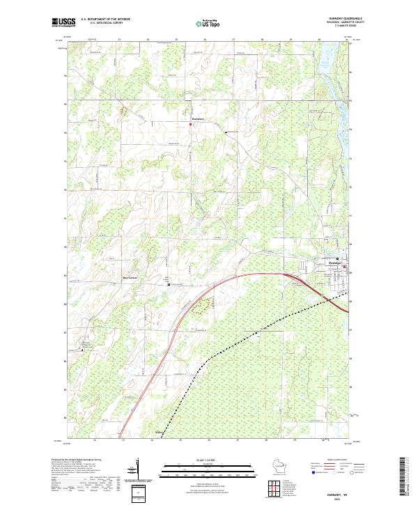 US Topo 7.5-minute map for Harmony WI