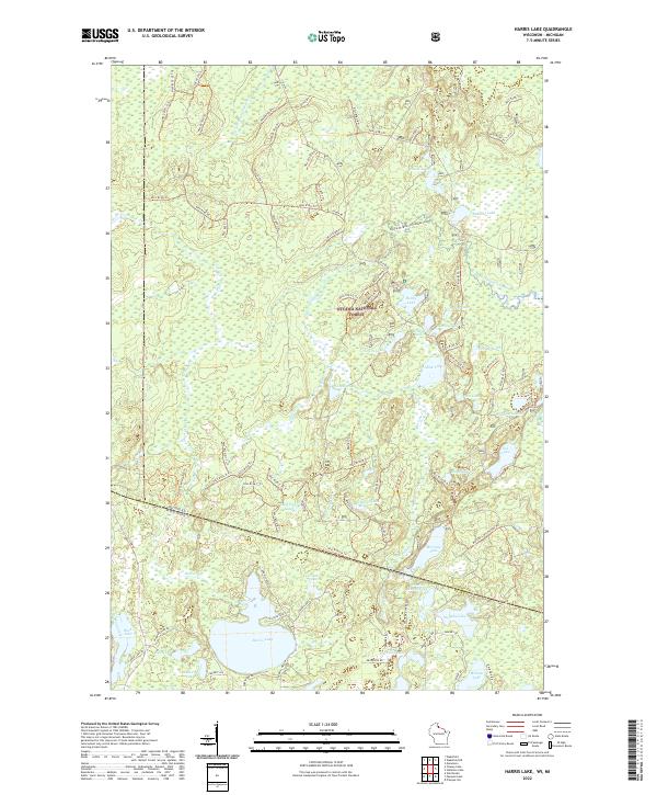 US Topo 7.5-minute map for Harris Lake WIMI