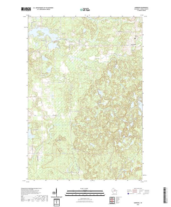 US Topo 7.5-minute map for Harrison WI