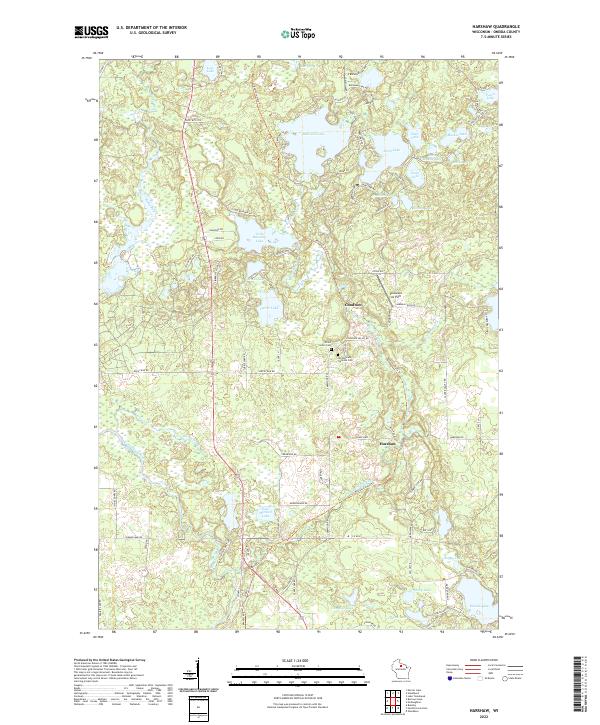 US Topo 7.5-minute map for Harshaw WI