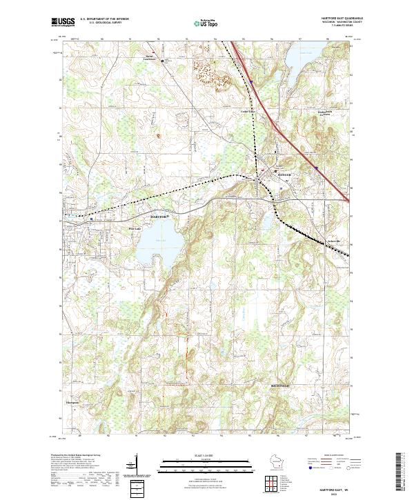 US Topo 7.5-minute map for Hartford East WI