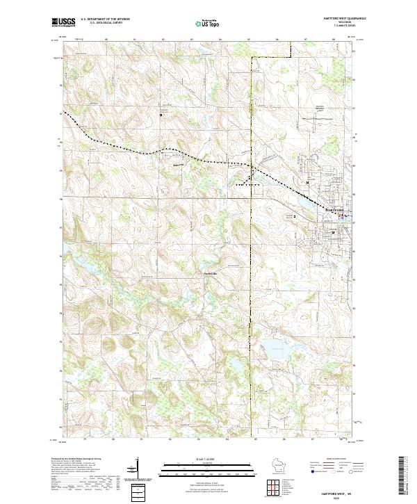 US Topo 7.5-minute map for Hartford West WI