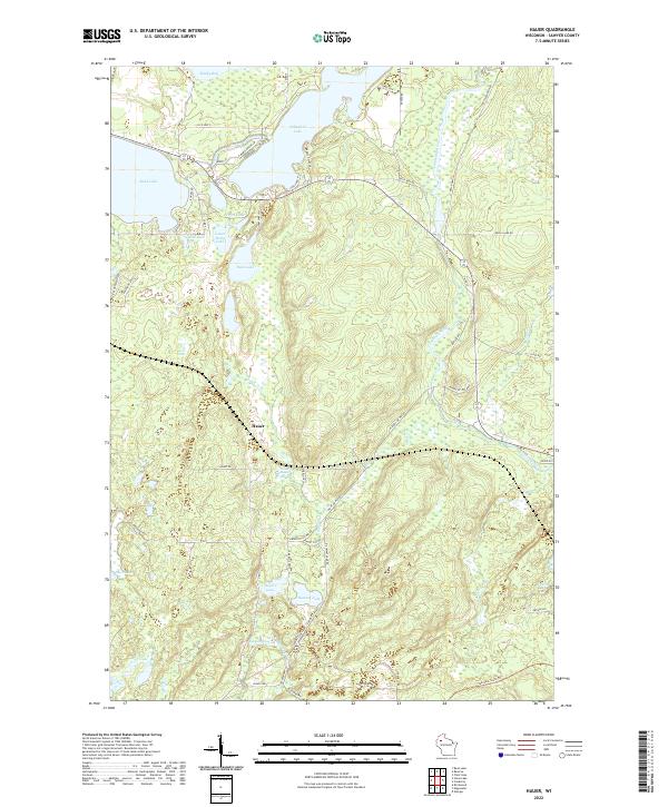 US Topo 7.5-minute map for Hauer WI