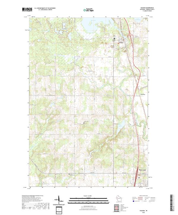 US Topo 7.5-minute map for Haugen WI