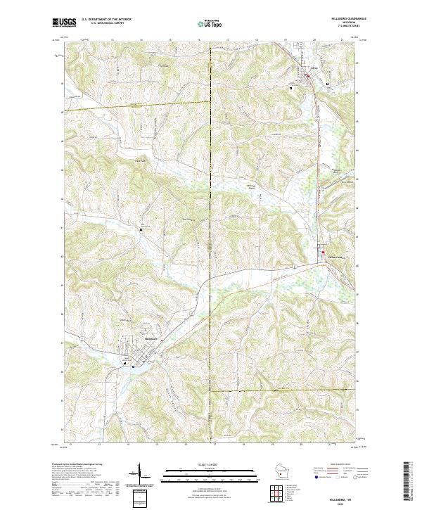 US Topo 7.5-minute map for Hillsboro WI