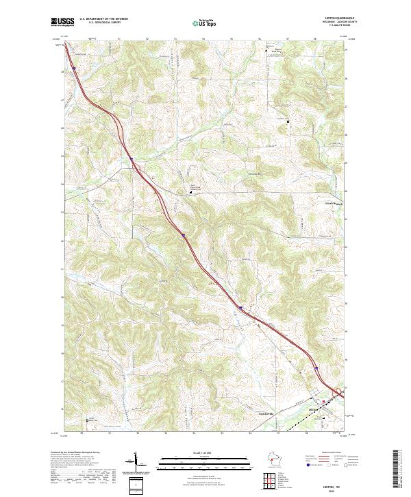 US Topo 7.5-minute map for Hixton WI