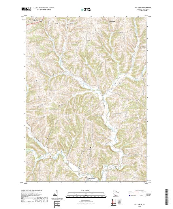 US Topo 7.5-minute map for Hollandale WI