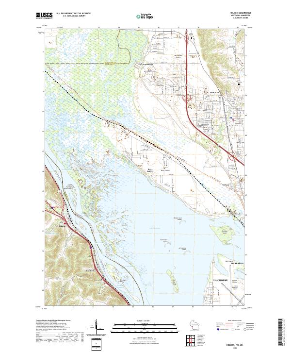 US Topo 7.5-minute map for Holmen WIMN