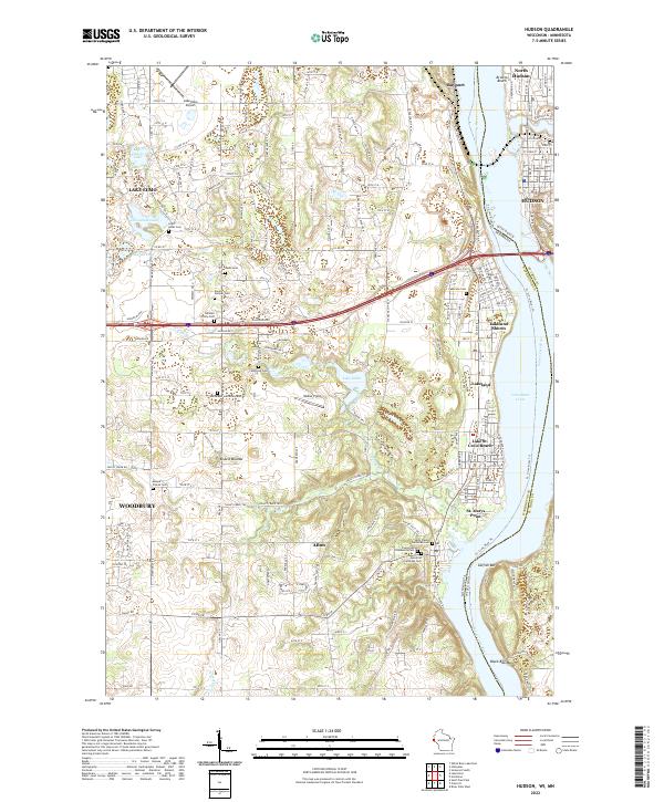 US Topo 7.5-minute map for Hudson WIMN