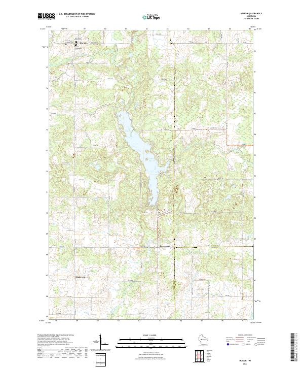 US Topo 7.5-minute map for Huron WI