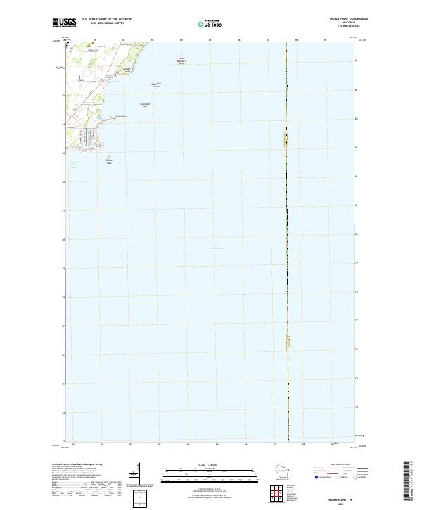 US Topo 7.5-minute map for Indian Point WI