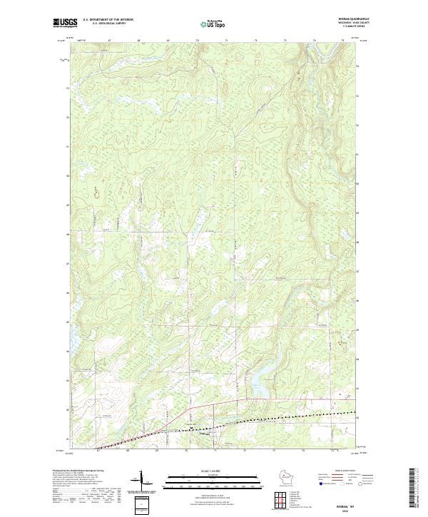 US Topo 7.5-minute map for Ingram WI