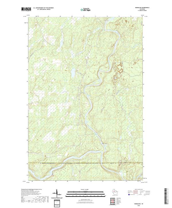 US Topo 7.5-minute map for Ingram NE WI