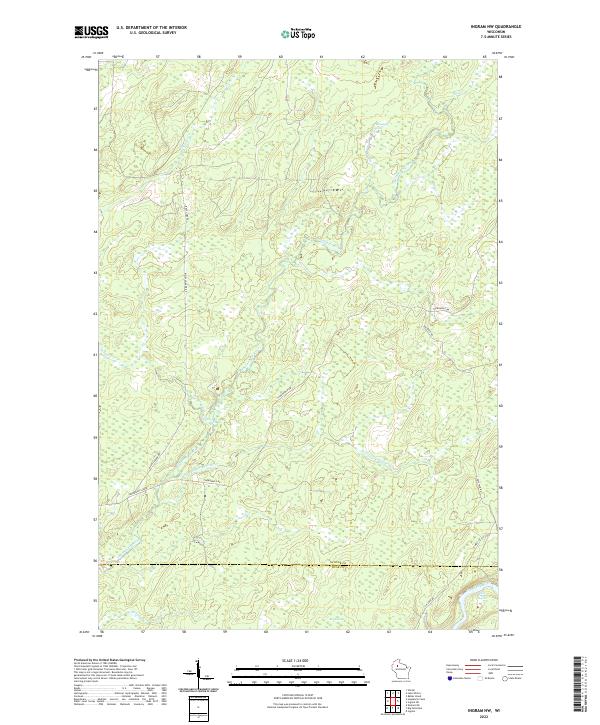 US Topo 7.5-minute map for Ingram NW WI