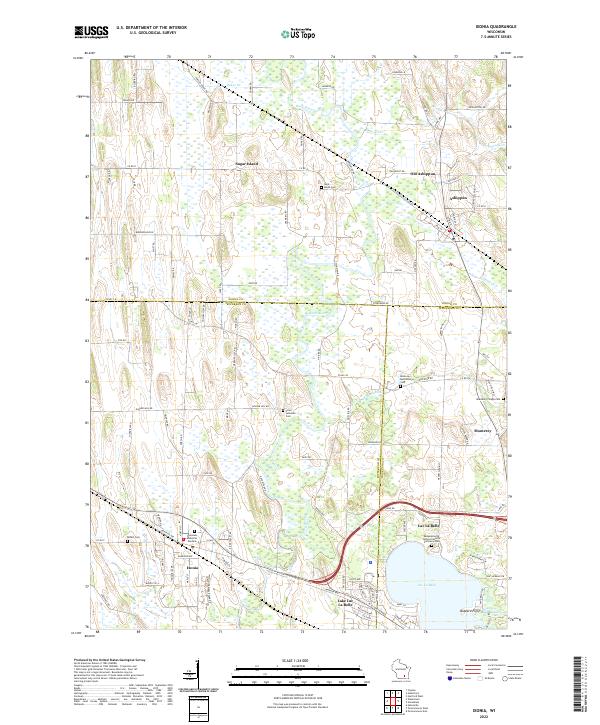 US Topo 7.5-minute map for Ixonia WI