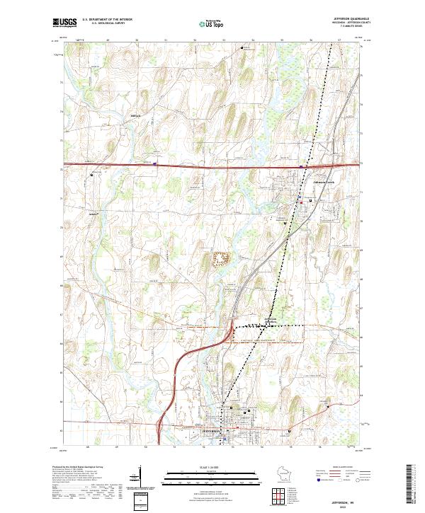 US Topo 7.5-minute map for Jefferson WI