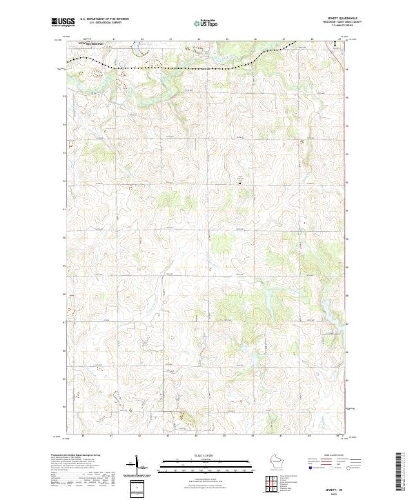 US Topo 7.5-minute map for Jewett WI