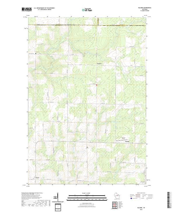 US Topo 7.5-minute map for Kalinke WI