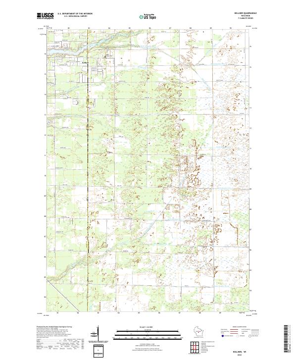 US Topo 7.5-minute map for Kellner WI