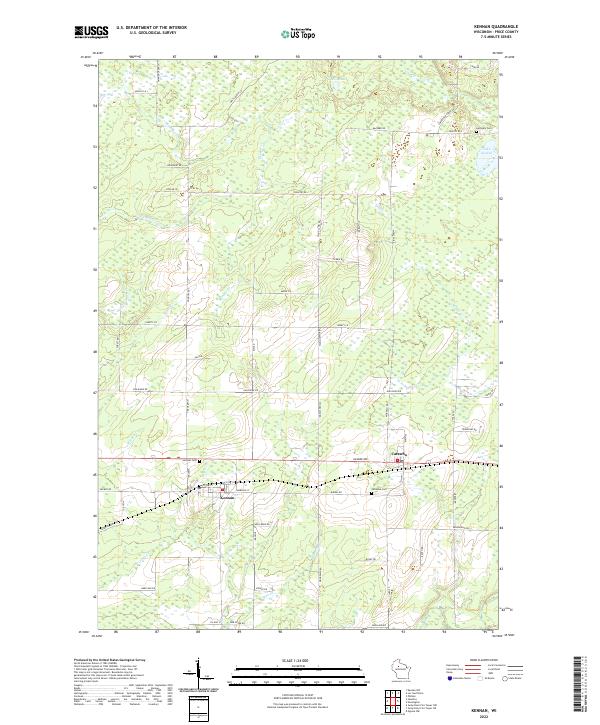 US Topo 7.5-minute map for Kennan WI