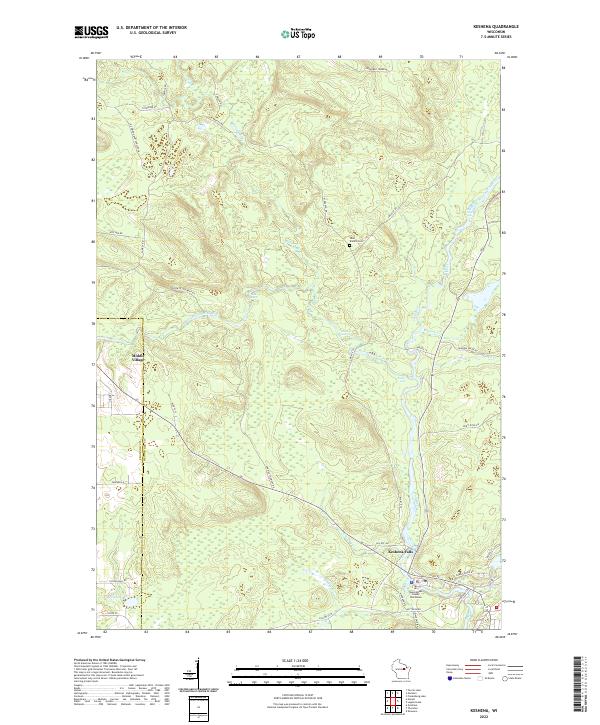 US Topo 7.5-minute map for Keshena WI