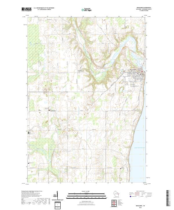 US Topo 7.5-minute map for Kewaunee WI