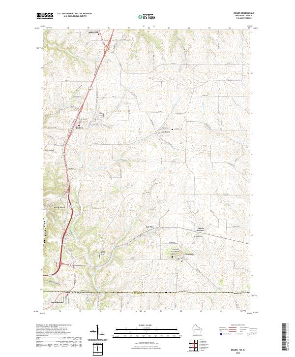 US Topo 7.5-minute map for Kieler WIIL