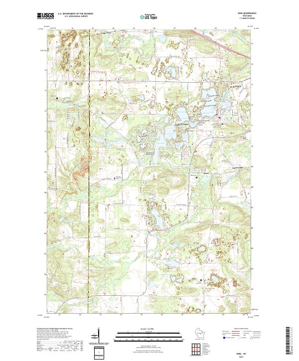 US Topo 7.5-minute map for King WI