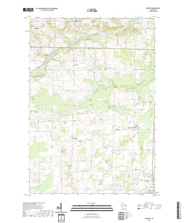 US Topo 7.5-minute map for Krakow WI