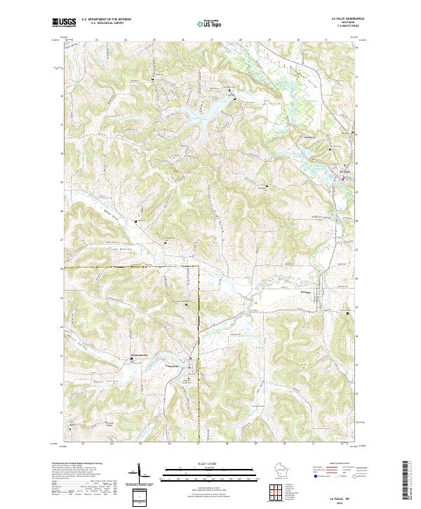 US Topo 7.5-minute map for La Valle WI