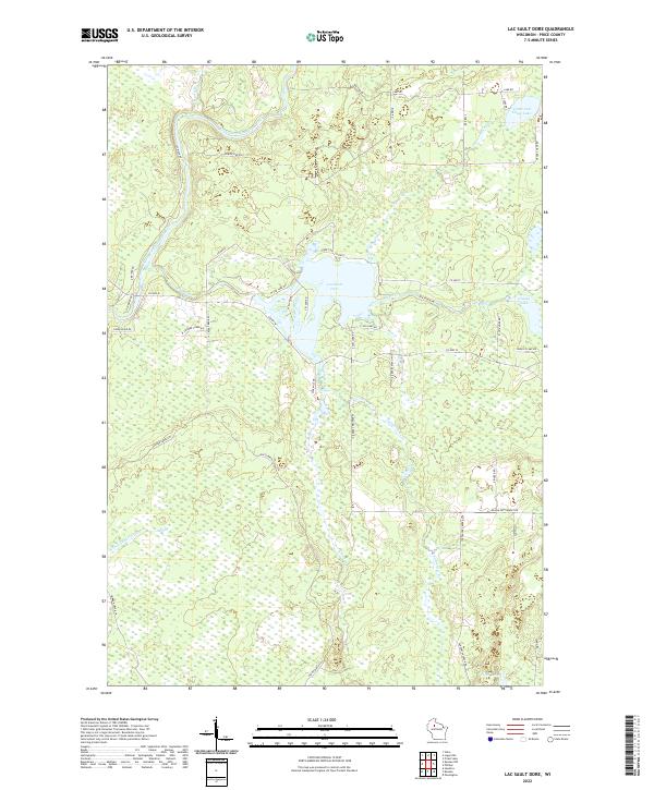 US Topo 7.5-minute map for Lac Sault Dore WI